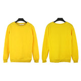 Max Maxb Unisex Crewneck Fleece Sweatshirt Plain Pullover Crew Neck Jumper Yellow 3XL
