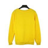 Max Maxb Unisex Crewneck Fleece Sweatshirt Plain Pullover Crew Neck Jumper Yellow 3XL