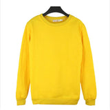 Max Maxb Unisex Crewneck Fleece Sweatshirt Plain Pullover Crew Neck Jumper Yellow 3XL