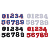 Max 10pcs /set 0-9 Number Fabric Patches Applique for Sewing Crafts Black