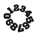 Max 10pcs /set 0-9 Number Fabric Patches Applique for Sewing Crafts Black