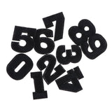 Max 10pcs /set 0-9 Number Fabric Patches Applique for Sewing Crafts Black
