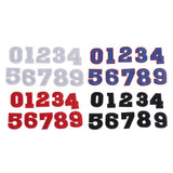 Max 10pcs /set 0-9 Number Fabric Patches Applique for Sewing Crafts Black