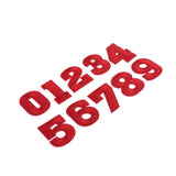Max 10pcs /set 0-9 Number Fabric Patches Applique for Sewing Crafts Red