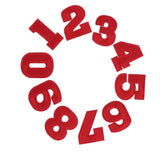 Max 10pcs /set 0-9 Number Fabric Patches Applique for Sewing Crafts Red