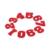 Max 10pcs /set 0-9 Number Fabric Patches Applique for Sewing Crafts Red