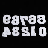 Max 10pcs /set 0-9 Number Fabric Patches Applique for Sewing Crafts White