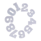 Max 10pcs /set 0-9 Number Fabric Patches Applique for Sewing Crafts White