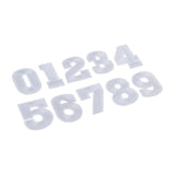 Max 10pcs /set 0-9 Number Fabric Patches Applique for Sewing Crafts White