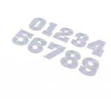 Max 10pcs /set 0-9 Number Fabric Patches Applique for Sewing Crafts White
