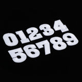 Max 10pcs /set 0-9 Number Fabric Patches Applique for Sewing Crafts White