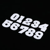 Max 10pcs /set 0-9 Number Fabric Patches Applique for Sewing Crafts White