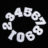 Max 10pcs /set 0-9 Number Fabric Patches Applique for Sewing Crafts White