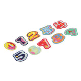 Max 10x Embroidery 0-9 Number Star Patches Applique Fabric Jean Ornaments Decals
