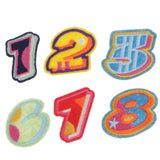Max 10x Embroidery 0-9 Number Star Patches Applique Fabric Jean Ornaments Decals