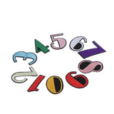 Max 10x 0-9 Numbers Patches Embellishment Sticker Clothes Dress Decor DIY Sewing