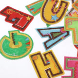 Max 26pcs Sewing Embroidery Patch Iron On Alphabet Motif Applique Cartoon