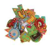 Max 26pcs Sewing Embroidery Patch Iron On Alphabet Motif Applique Cartoon