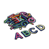 Max 26pcs Sewing Embroidery Patch Iron On Alphabet Motif Applique Colorful