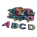 Max 26pcs Sewing Embroidery Patch Iron On Alphabet Motif Applique Colorful