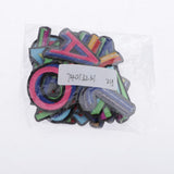 Max 26pcs Sewing Embroidery Patch Iron On Alphabet Motif Applique Colorful