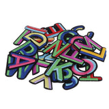 Max 26pcs Sewing Embroidery Patch Iron On Alphabet Motif Applique Colorful