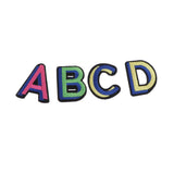 Max 26pcs Sewing Embroidery Patch Iron On Alphabet Motif Applique Colorful