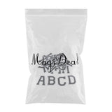 Max Maxb 26pcs Sewing Embroidery Patch Iron On Alphabet Motif Applique White Black