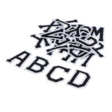Max Maxb 26pcs Sewing Embroidery Patch Iron On Alphabet Motif Applique White Black