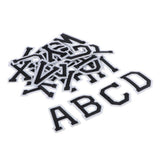 Max Maxb 26pcs Sewing Embroidery Patch Iron On Alphabet Motif Applique White Black