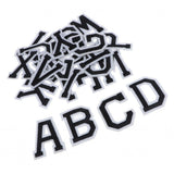Max Maxb 26pcs Sewing Embroidery Patch Iron On Alphabet Motif Applique White Black