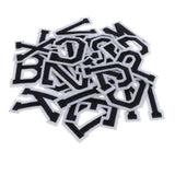 Max Maxb 26pcs Sewing Embroidery Patch Iron On Alphabet Motif Applique White Black