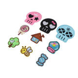 Max Maxb 9 Pcs Cartoon Design Embroidery Patch Applique Iron on Patch Cloth Sticker
