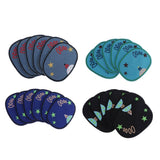 Max Maxb 6pcs Oval Cloth Fabric Patches Applique for Sewing Crafts Blue
