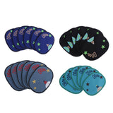 Max Maxb 6pcs Oval Cloth Fabric Patches Applique for Sewing Crafts Blue