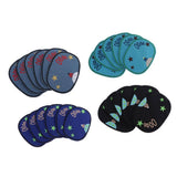 Max Maxb 6pcs Oval Cloth Fabric Patches Applique for Sewing Crafts Blue