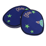 Max Maxb 6pcs Oval Cloth Fabric Patches Applique for Sewing Crafts Blue