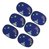 Max Maxb 6pcs Oval Cloth Fabric Patches Applique for Sewing Crafts Blue