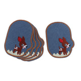 Max Maxb 6pcs Oval Deer Jeans Fabric Patches Applique for Sewing Crafts Right Side