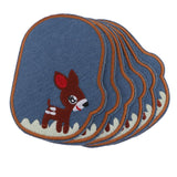 Max Maxb 6pcs Oval Deer Jeans Fabric Patches Applique for Sewing Crafts Right Side