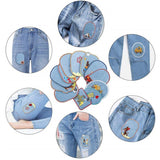 Max Maxb 6pcs Oval Deer Jeans Fabric Patches Applique for Sewing Crafts Right Side