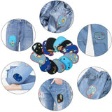 Max Maxb 6pcs Oval Deer Jeans Fabric Patches Applique for Sewing Crafts Right Side