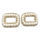 1 Pair Faux Pearl Shoe Buckle Shoe Clips for Wedding Party Shoe Decoration