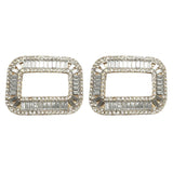 2x Rhinestone Crystal Shoes Buckle Clips for Bridal Wedding Shoes Decoration