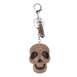 Max Rhinestone Crystal Charm Key Chain Set Lobster Clasp Split KeyRing Skull 1