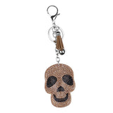 Max Rhinestone Crystal Charm Key Chain Set Lobster Clasp Split KeyRing Skull 1