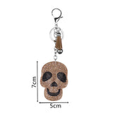 Max Rhinestone Crystal Charm Key Chain Set Lobster Clasp Split KeyRing Skull 1