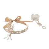 Max Retro Style 1920s Flapper Headband Rhinestone Tiara Headdress Wedding Prom