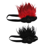 Maxbell Vintage Style 1920s Flapper Headband Rhinestone Headwear Wedding Party