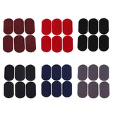 Max 6pcs Iron on Patch Suede Fabric Applique Cloth Badge for Clothing Black